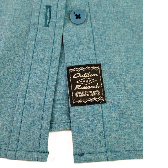 Outdoor Research Women's XL‎ Blue Reflection Long Sleeve Button Up Shirt Pockets - Picture 10 of 16